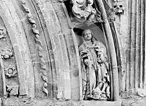 Warrior female figure on the cathedralÂ´s facade