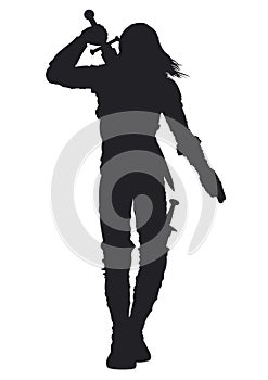 Warrior man silhouette
