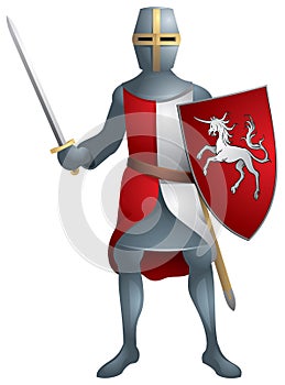 Warrior, Medieval knight in armor