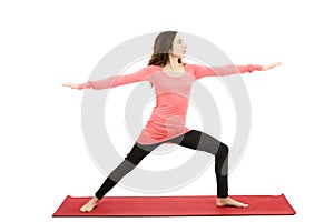 Warrior pose in yoga