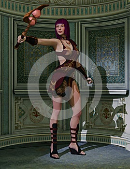 Warrior with sceptre