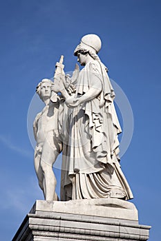 Warrior Sculpture by Moeller; Schlossbrucke Bridge; Unter den Li