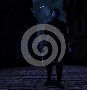 Warrior With Sword Night of Vengeance Revenging