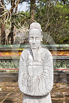 Warrior at Tomb of Tu Duc in Hue Vietnam