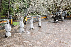 Warrior at Tomb of Tu Duc in Hue Vietnam