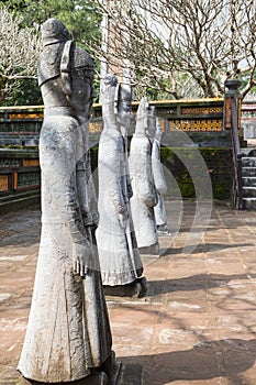 Warrior at Tomb of Tu Duc in Hue Vietnam