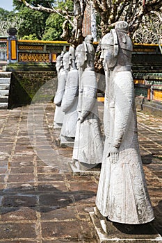 Warrior at Tomb of Tu Duc in Hue Vietnam