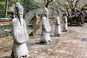 Warrior at Tomb of Tu Duc in Hue Vietnam