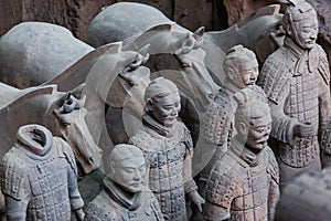 Warriors of famous Terracotta Army in Xian China