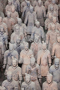 Warriors of famous Terracotta Army in Xian China