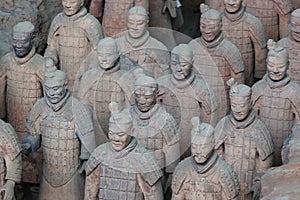 Warriors of famous Terracotta Army in Xian China