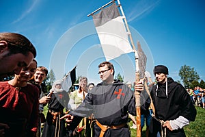 Warriors participants of VI festival of medieval