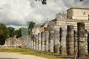 The warriors' temple in Chichen Itza, Mexico
