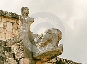 Warriors Temple on Chichen Itza site in Mexico