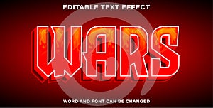 Wars editable text effect