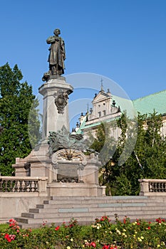 Warsaw Adam Mickiewicz monument photo