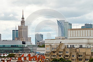 Warsaw. The city center with the Palace of Culture and Science.