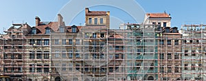 Warsaw Facade of Old town buildings