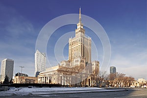 Warsaw most famous landmark - Palace of Culture and Science photo