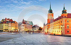 Warsaw Old Town, Plaz Zamkowy, Poland, nobody