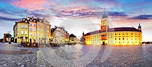 Warsaw Old Town, Plaz Zamkowy, Poland, nobody