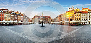 Warsaw, Old town square at summer, Poland, nobody