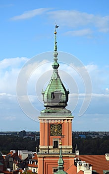 Warsaw old town turist attraction from above