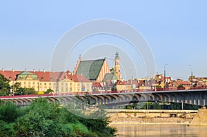 Warsaw Old Town view over Vistula River