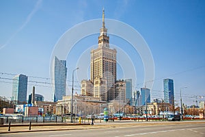 Warsaw Palace of Culture and Science, a landmark and the tallest building in Warsaw, Poland