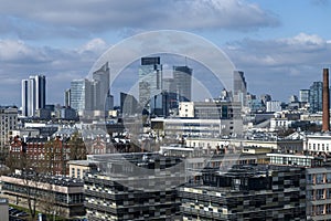 Warsaw panorama during sunny day