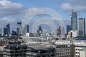 Warsaw panorama during sunny day