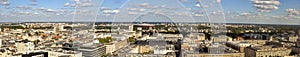 Warsaw panoramic view with Narodowy Stadium