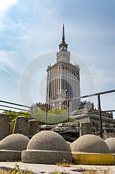 Warsaw, Poland. City center with Palace of Culture and Science