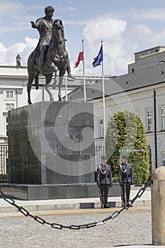 WARSAW, POLAND - JULY, 08: Presidential Palace in Warsaw, Poland