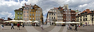 Warsaw, Poland - June 23, 2016. At the castle square of the old town in Warsaw.