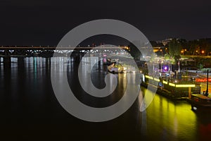 Warsaw, Poland at night.