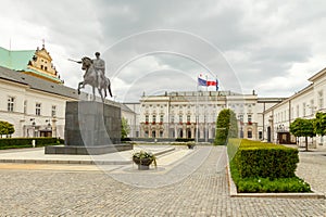 Warsaw. Presidential Palace and the area.