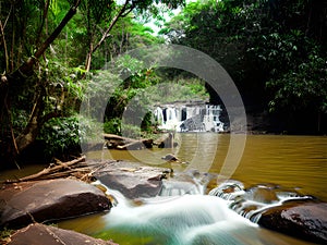 Warterfall in Karnchanaburi Province Thailand, Ai generated