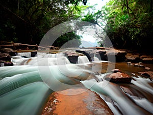 Warterfall in Karnchanaburi Province Thailand, Ai generated