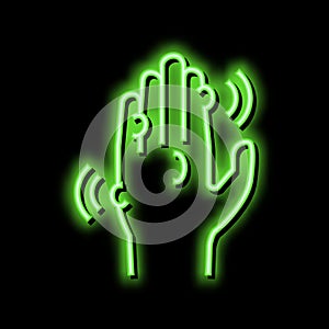 warts disease neon glow icon illustration