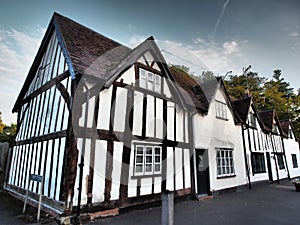 Beautifull historical Warwick old Houses situated in the town of Warwick, on a sandstone bluff at a bend of the River Avon.