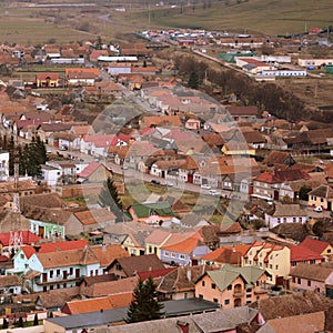 Typical urban landscape in the city Rupea-Reps. It was Dacian settlement Rumidava and later, during the Roman occupation.