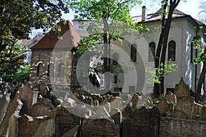 Old Jewish cemetary, Prague, Czech Republic photo