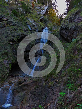 Waserfall im Wald im AllgÃ¤u,  Bayern