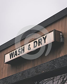 Wash & Dry sign, Mamaroneck, New York