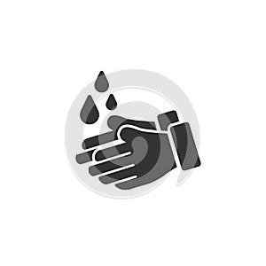 Wash hands icon in simple design. Vector illustration