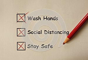 Wash Hands , Social Distancing , Stay Safe  -- CoronaVirus prevention