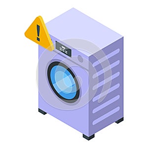 Wash machine repair service icon isometric vector. Home appliance