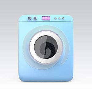 Wash machine with touch panel, Internet of things concept