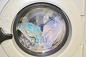 Wash in a washing machine photo